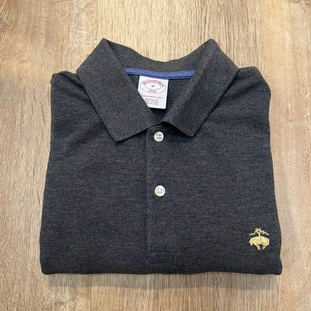 Men Brooks Brothers Performance Polo Original Fit Golf Polo Shirt Size Medium